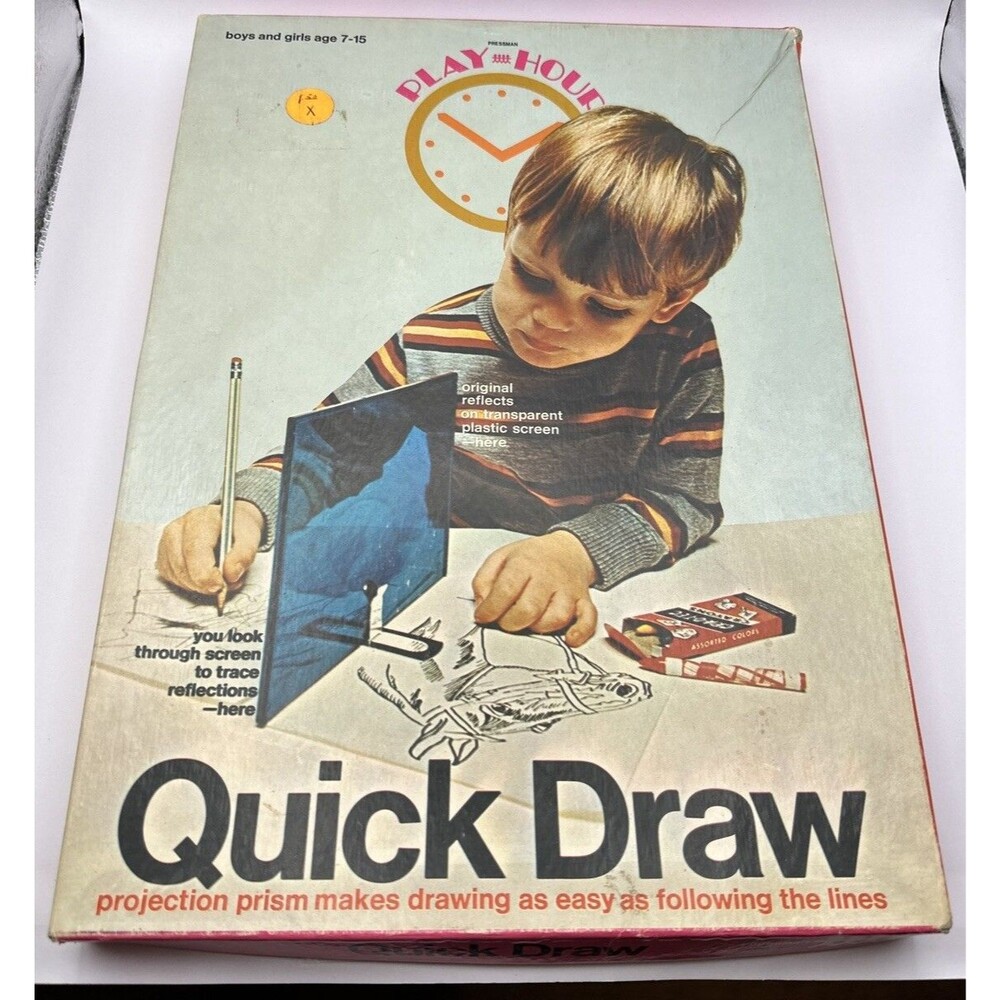 Pressman Vintage Quick Draw Projection Prism with 6 pictures